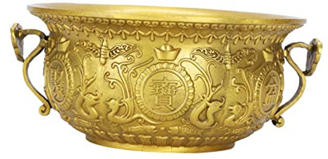 Cabilock 1pieza Decoración Cornucopia Dorada Para Hogar Adorno De Prosperidad y Buena Suerte Accesorio De Festival y Ofrenda Budista Para Templos y Celebraciones