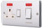 ASAB 45A Cooker Panel with Neon PGM 33841 Brushed Steel High Power Rating with LED Power Indicator Standard 3 Pin UK Plug Socket Easy Installation Cooker Panel Design Durable and Long Lasting