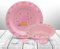 Peppa Pig Baby's First Feeding Set, wiederverwendbarer Kunststoffteller, Schüssel, Gabeln und Löffel, Kindergeschirr-Set für Mahlzeiten ab 6 Monaten, Rosa, 4-teilig