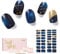 NAILOG Semi Cured Gel Strips, 34 pcs Salon-Quality Stickers, Long Lasting Wraps for Women With Soft Gel Finish, Zodiac