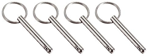 METALLIXITY Rápida Liberación Pasadores (6mm x 45mm) 4uds, Carbono Acero Pasador - para Naval Construcción, Barco Equipamiento, Barco Superior