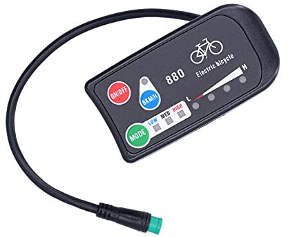 Tbest Markenlose E Display 6 Pin, E Fahrrad Display,E-Bike Display,Elektrofahrrad-LCD-Display,Elektrofahrrad Für Kt-Led880 Display 36V 48V Display Meter