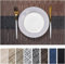 LEXMORE PlaceMats-Set, Vinyl/Kunststoff, gewebt, für Küchentisch, Innen- und Außenbereich, waschbar, abwischbar, Esstischmatten (Ombré-Braun, Schwarz)