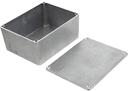 Toyvian Gitarreneffektpedalgehäuse Aluminium-box Zubehör für Gitarrenpedale Silber-finish