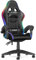 bigzzia RGB Gaming Chair with LED Lights and Ergonomic Computer Chair Reclining PU Leather High Back Video Game Chair with Headrest Adjustable Lumbar Support Linkage Armrest for Adults (Black)
