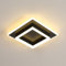 SENQIU Deckenlampe Modern LED, LED Deckenleuchte Schwarz 30W 3375LM, Wohnzimmerlampe Quadratisch Design, Deckenbeleuchtung Acryl für Schlafzimmer Badezimmer Küche Flur, 3000K Warmweiß