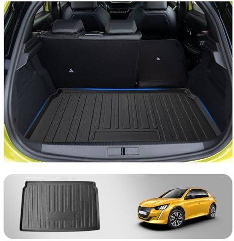 SHAOHAO kompatibel mit Peugeot 208 P21 II 2020-2023 2024 Auto Stiefel Schutz Matte Kofferraum Schutzmatte Auto Zubehör Stamm Stiefel Matten Pad Innen Wasserdicht Verschleißfest Peugeot 208
