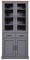 Inter Link – Vitrinenschrank – Buffet-Schrank - Geschirrschrank - Esszimmerschrank - Massivholz FSC – 4 Türen – 2 Schubladen – 3 Fachböden - Forenzo 4T2S – grau/Oak Colori