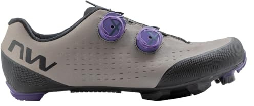 Northwave Rebel 3 MTB Fahrradschuhe Herren mit Carbon XC 12 Sohle, Double SLW3 Drehverschluss, BioMap Unibody Konstruktion und TPU-Verstärkung, Brown Purple EU 44