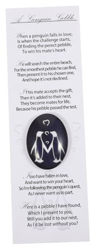 RORPOIR 1satz Glas-pinguin Und Kieselstein Pinguin-dekoration Für Valentinstag Hochzeiten Und Besondere Anlässe Symbol Der Liebe Und Zuneigung Für Freunde Und Partner