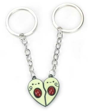 MUCOOS Avocado Schlüsselanhänger, Herzform Design, Personalisierter Schlüsselanhänger,Frauen Geschenke Zum Geburtstag,Schwester Geschenk,Geschenkideen Für Frauen,Schlüsselanhänger Personalisiert