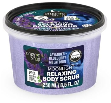 Organic Shop 250ml Body Scrub Sleep Moonlight Relaxing Exfoliate Your Worries Lavender & Blueberry