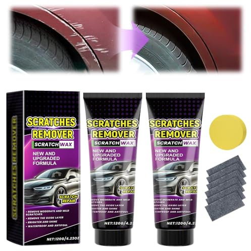 Autolack Reparatur Polieren Paste, 120ML Kratzer Reparatur Wachs für Auto, Auto Kratzer Reparaturpaste, Auto Kratzerentfernungs, Auto Kratzer Entferner für Auto Verschiedene Oberflächen (2PCS)