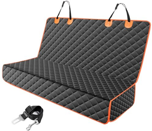 JOEJOY Hundedecke Auto Rückbank, Hundeschutz Auto Rückbank Kratzfeste und Wasserabweisende, Autoschondecke Hund Rücksitz, Rücksitzschoner Hund, 137 x 120 cm Schwarz