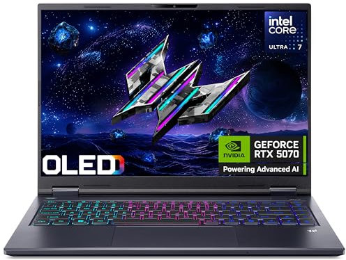 Acer Predator Helios Neo 14 AI PHN14-71 Gaming Laptop - Intel Core Ultra 7 255H, 32GB, 1TB Gen4 SSD, NVIDIA GeForce RTX 5070, 14.5 2.8K OLED 120Hz, Windows 11, Black