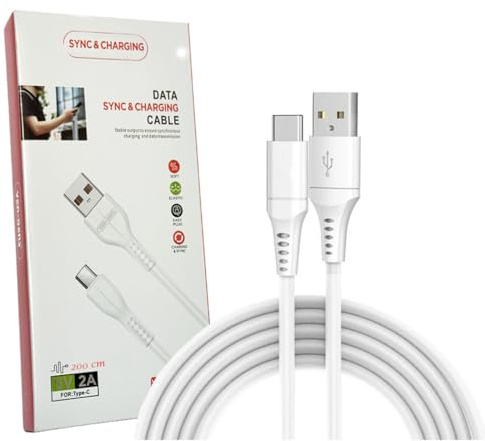 GAPlus USB C Fast Charging Cable for Xiaomi Redmi Note 12 13 14 15 Pro A3 A4 A5 13C 14C 14T Pro 4G 5G [Type C] Fast Charging Strong Cable, USB A – Type C Phone Charger Cable Lead 2m Long