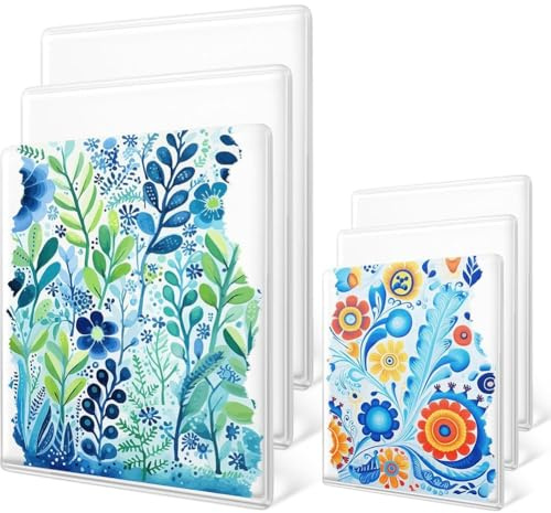 Transail for Card Making, Scrapbooking Compatible-6 Pack Gelli Gel Plate Set-Monoprinting Print Plates-8 X 10+ 5 X 7 for Press-Art