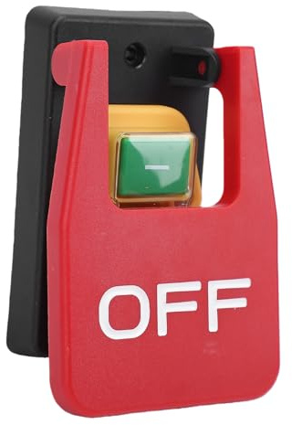 Sxhlseller 16A Power Tool Paddle Switch with Emergency Stop, Electromagnetic Safety Button for Table Saws, Routers, Drilling Machines, and Woodworking Machinery