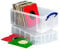 Really Useful Box Plastic Storage 9 Litre with XL Lid Clear