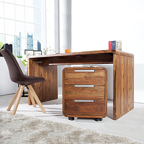 cagü Rollcontainer DAIPUR 3 Schublade Sheesham massiv Holz 60cm x 50cm