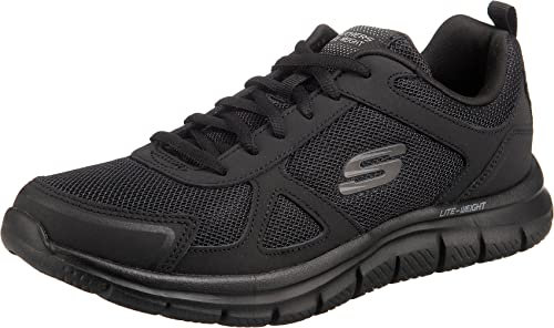 Skechers Herren Track Scloric Oxford, Schwarz, 44 EU