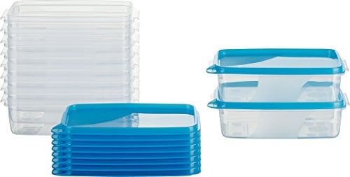 MiraHome Gefrierdosen 10x0,5L rechteckig blau – Vorratsdosen mit Deckel luftdicht – Transparente Frischhaltedosen mit Deckel – Aufbewahrungsbox Küche für Mealprep & Organisation – Austrian Quality