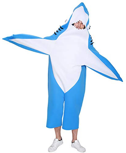 EraSpooky Unisex Tier Hai Kostüm Ausgefallene Faschingskostüme - Halloween Party Karneval Fastnacht Tierkostüm für Erwachsene Herren Damen