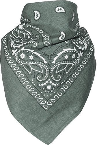Harrys-Collection extra großes Bandana 100% Baumwolle! 70x70 cm, Größen:70x70, Farben:grau