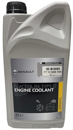 Renault Kühlmittel Glaceol RX Typ D Grünes Kühlmittel Frostschutzmittel, 2 Liter