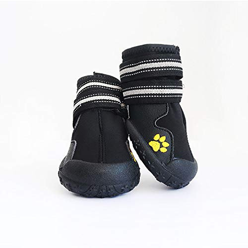 CHYIR Hundeschuhe Hundeschuhe, 4 Stück wasserdichte Hundeschuhe für mittlere und große Hunde, geeignet zum Spazierengehen, Wandern, Klettern (7#)