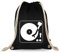 Turnbeutelliebe® Turnbeutel mit Spruch - Techno-Musik - Verschiedene Motive - Baumwolle schwarz - Sportbeutel - Rucksack - ca. 12 Liter - 37 x 46 cm (Turntable)