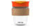 SoleCup. - Reusable Strengthened Glass Travel Cup - Spill Proof Insulated Coffee Mug - 12oz/340ml BPA-Free Hot Drink Travel Mug with Lid & Cork Band (Red)