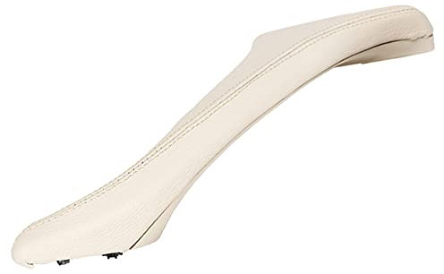 Leather Side Door Pull Handle for B-MW 5 Series,Left Right Side Passenger Inner Door Handle Replacement for B-MW F10 F11 F18 520 523 525 528 530 535 2010-2017 (Oyster, Left)