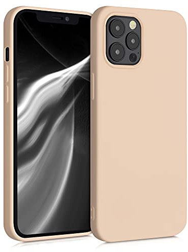 kwmobile Case Compatible with Apple iPhone 12 Pro Max Case - Slim Protective TPU Silicone Phone Cover - Mother Of Pearl
