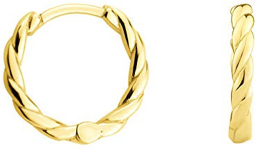 SOFIA MILANI - Damen Ohrringe 925 Silber - vergoldet/golden - gedrehte Creolen - 21004