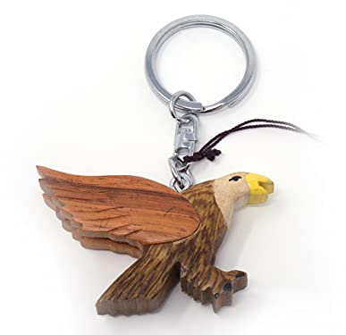 Weißkopfseeadler , Anhänger- Schlüsselanhänger aus Holz