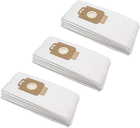 vhbw 30x Staubsaugerbeutel kompatibel mit Nilfisk 518, 520, 530, 540, 5715492007653, 5715492012114, 600, 818460 Staubsauger - Mikrovlies, Weiß