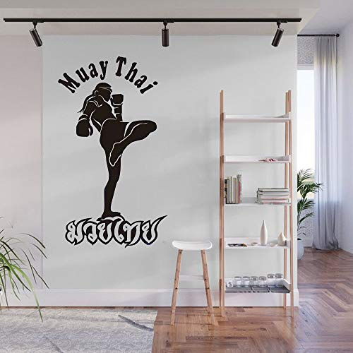 WandSticker Wandtattoos Thai Karate Aufkleber Boxen Muay Taekwondo Kick Play Poster Dekor Vinyl 103x59cm