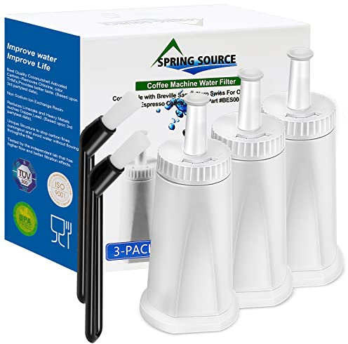 Wasserfilter für Kaffeemaschinen, TÜV SÜD Certified, 3 Stück Wasserfilter Kartusche, Water Filter für SES BES008 SES008 SES810 SES880 SES920 SES980 SES990, mit 2 Bürste