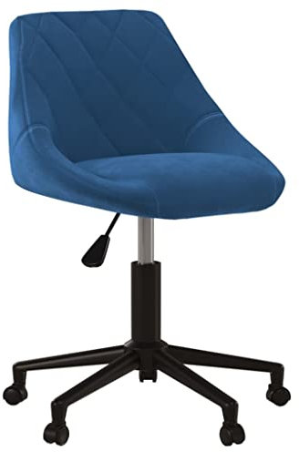 vidaXL Esszimmerstuhl Drehbar Blau Samt