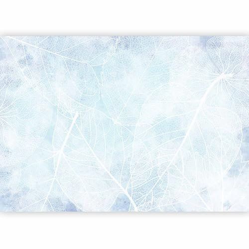 murando - Papier peint panoramique nature 350x256 cm - Revêtement mural décoration salon - Design moderne - Forêt automne arbres plantes nature feuilles bleu blanc hiver gel neige b-C-10043-a-b