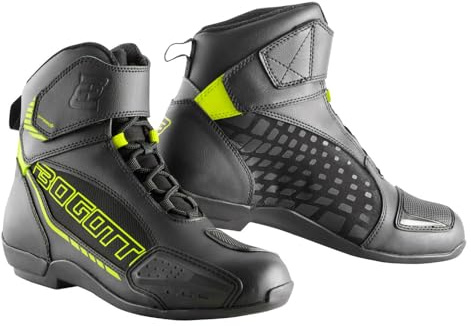 Bogotto GPX Motorradschuhe, schwarz/neon-gelb, 47