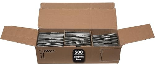 BIC Round Stic Xtra Life Kugelschreiber, mittlere Spitze (1,0 mm), 500 Stück Großstifte, Nr. 1 verkaufte Kugelschreiber