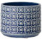Nordring Retro Übertopf Vintage Pflanztopf für Zimmerplanzen, Sukkulenten Blumentopf Cross S (10 cm ø), blau, Keramik