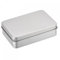 sourcing map 2Stk Rostfrei Metalldöschen Metall Blechdose Metalldosenbehälter Weißblech Behälter mit Deckeln 4.21x2.87x1.18 Silberton