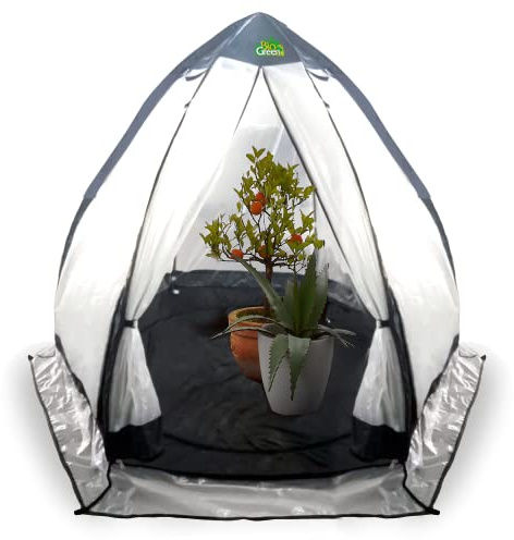 Bio Green Überwinterungszelt/Foliengewächshaus Tropical Island Breeze XL | hochwertige RainExo-Folie | 2 große Belüftungsöffnungen | H 280 x Ø 340 cm