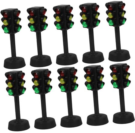 ibasenice 10stücke Mini-verkehrslampe Verkehrslampe Modell Spielzeug Lernspielzeug Ampel Modell Junge Mädchen Verkehrssicherheit Ampelspielzeug