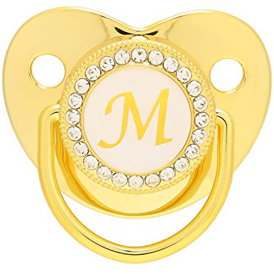 Personalisierter Schnuller mit Buchstaben, Weich Gebogener Individueller Schnuller, Ergonomisches Design, Praktischer Leichter Individueller Schnullerclip für 6 Bis 18 Monate(M)