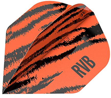 Target Darts Raymond Van Barneveld RVB Messing No.2 Pro Ultra Dart Flights - Weiß/Orange/Schwarz
