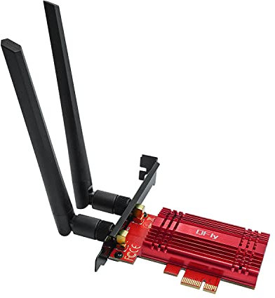 Tarjeta WiFi 6E 5400Mbps (6GHz, 5GHz y 2.4GHz), tarjeta PCIe WiFi 6E, Bluetooth 5.3, módulo AX210 en el interior, tarjeta adaptadora de red WiFi inalámbrica PCI-E para PC de escritorio Windows 10/11